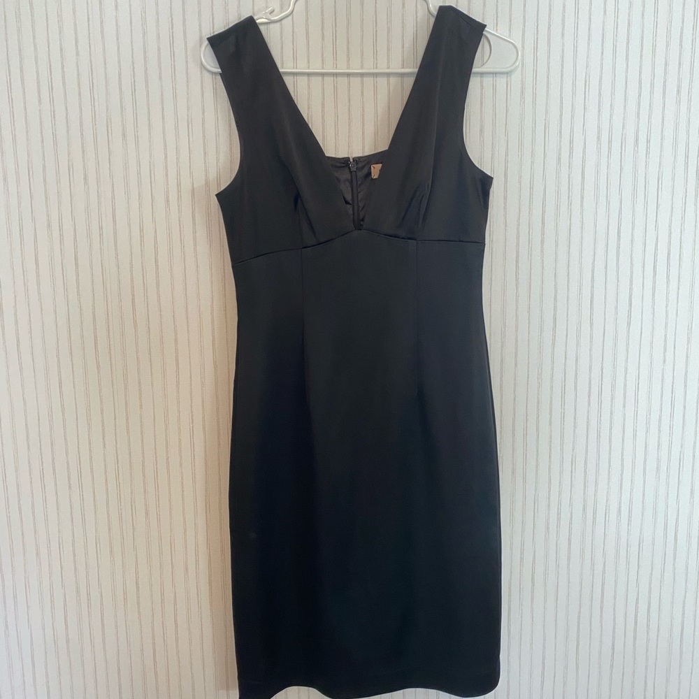 L’Agence satin mini black dress